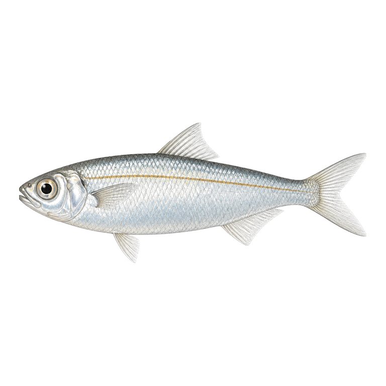 Illustration of a single Bogue (Boops boops) for the Azores species directory