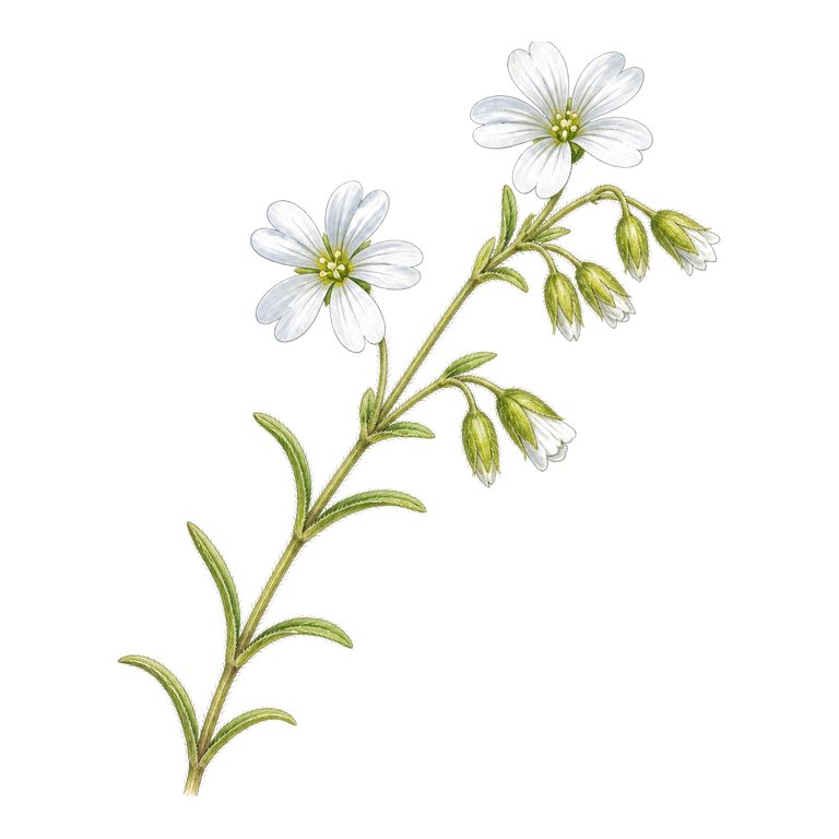 Illustration of a single Azores endemic — Cerastium azoricum (Cerastium azoricum) for the Azores species directory
