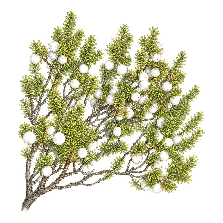 Illustration of a single Azores endemic — Corema album subsp. azoricum (Corema album subsp. azoricum) for the Azores species directory