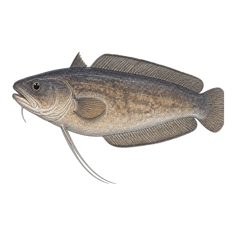 Illustration of a single Forkbeard (Phycis phycis) for the Azores species directory