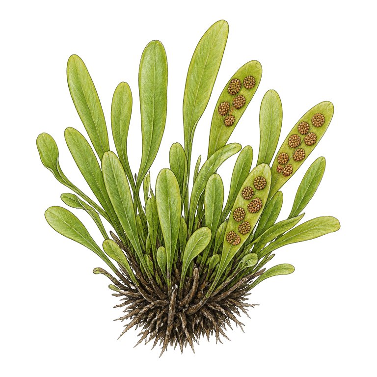 Illustration of a single Azores endemic — Grammitis azorica (Grammitis azorica) for the Azores species directory