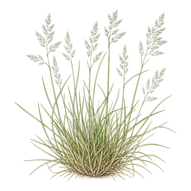 Illustration of a single Azores endemic — Holcus rigidus (Holcus rigidus) for the Azores species directory