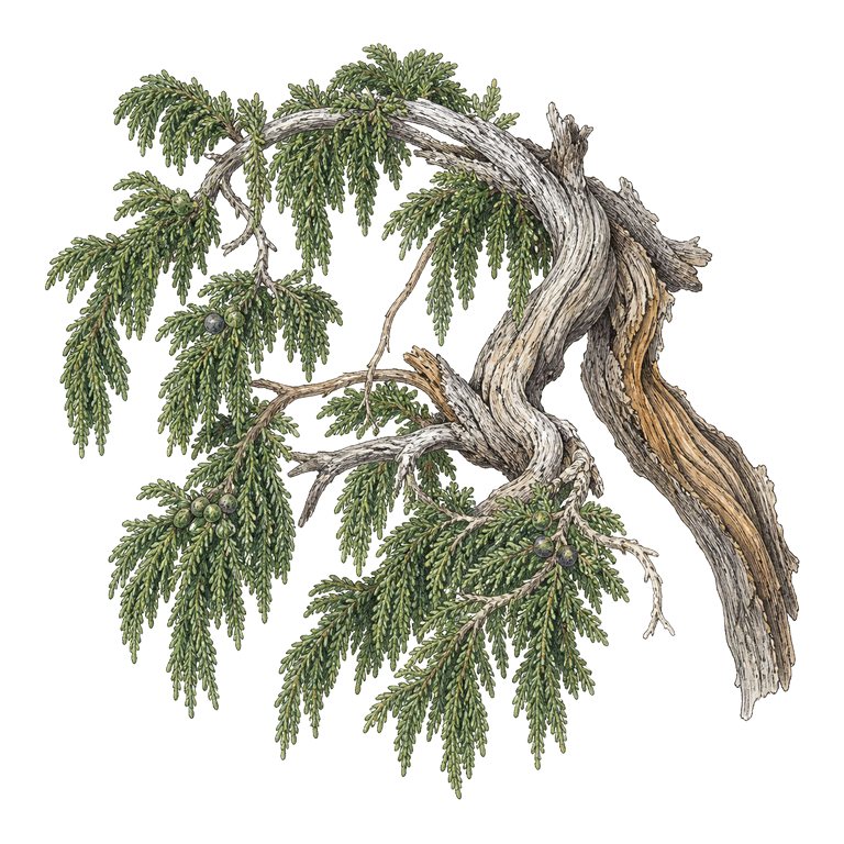 Illustration of a single Azores endemic — Juniperus brevifolia subsp. brevifolia (Juniperus brevifolia subsp. brevifolia) for the Azores species directory