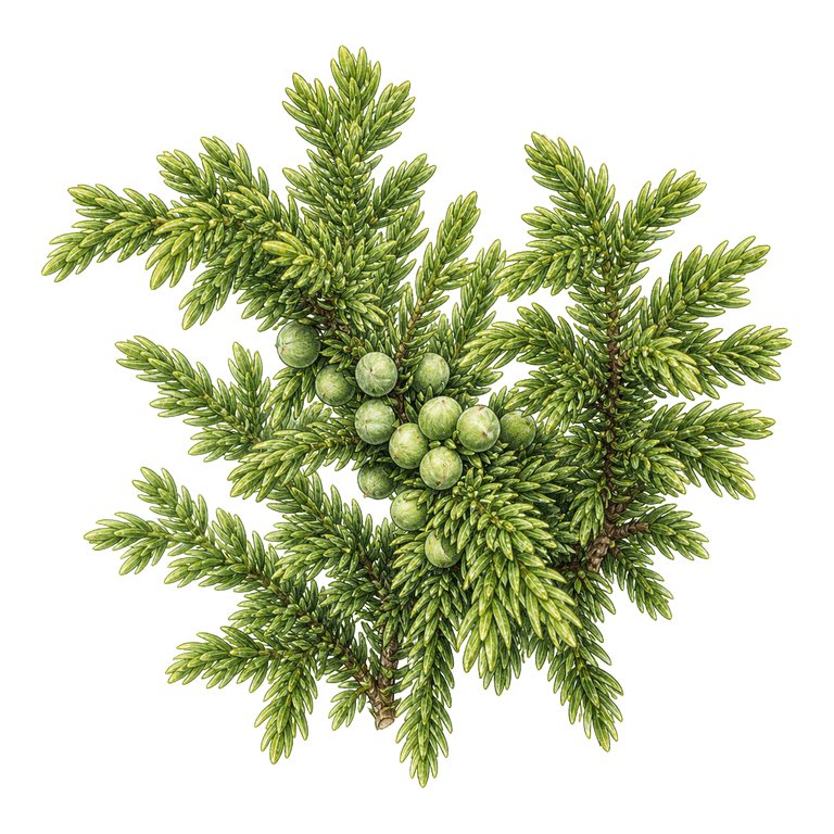 Illustration of a single Azores endemic — Juniperus brevifolia subsp. maritima (Juniperus brevifolia subsp. maritima) for the Azores species directory