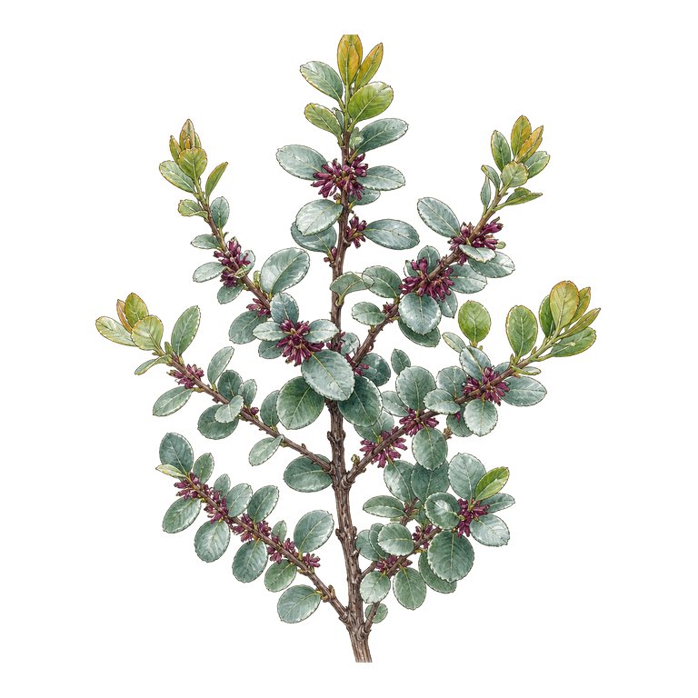 Illustration of a single Azores endemic — Myrsine retusa (Myrsine retusa) for the Azores species directory
