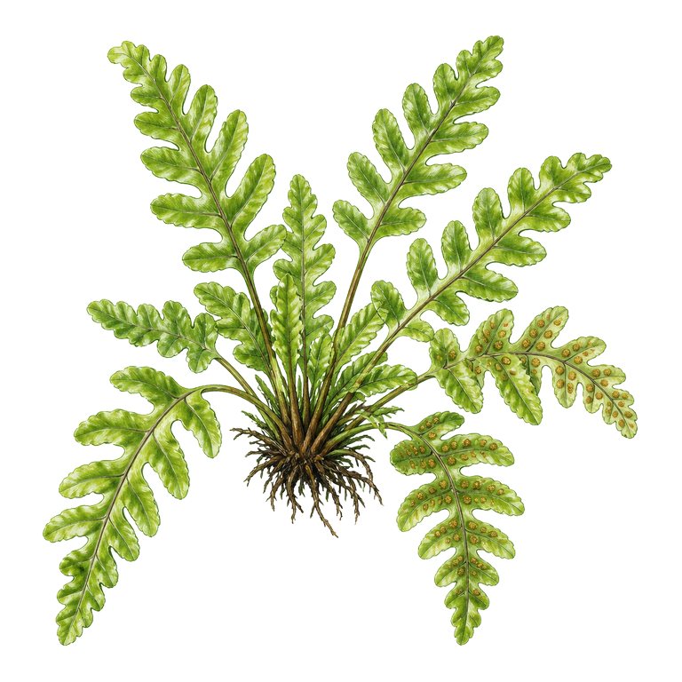 Illustration of a single Azores endemic — Polypodium macaronesicum subsp. azoricum (Polypodium macaronesicum subsp. azoricum) for the Azores species directory