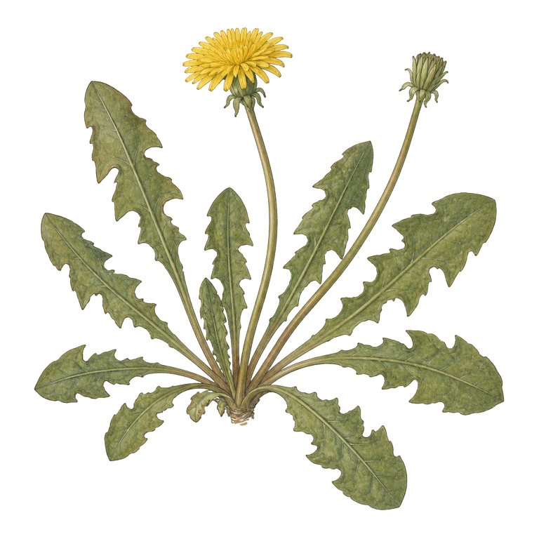 Illustration of a single Azores endemic — Taraxacum perssonii (Taraxacum perssonii) for the Azores species directory