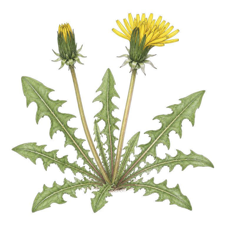 Illustration of a single Azores endemic — Taraxacum pseudolandmarkii (Taraxacum pseudolandmarkii) for the Azores species directory