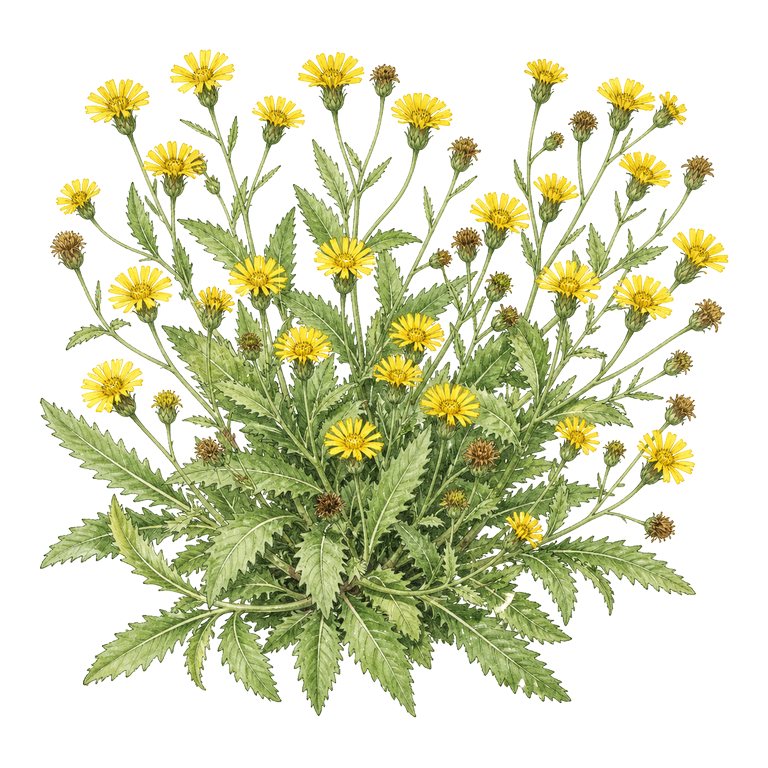 Illustration of a single Azores endemic — Tolpis azorica (Tolpis azorica) for the Azores species directory