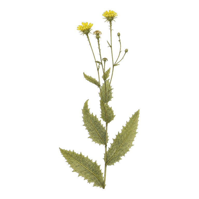 Illustration of a single Azores endemic — Tolpis micaelensis (Tolpis micaelensis) for the Azores species directory